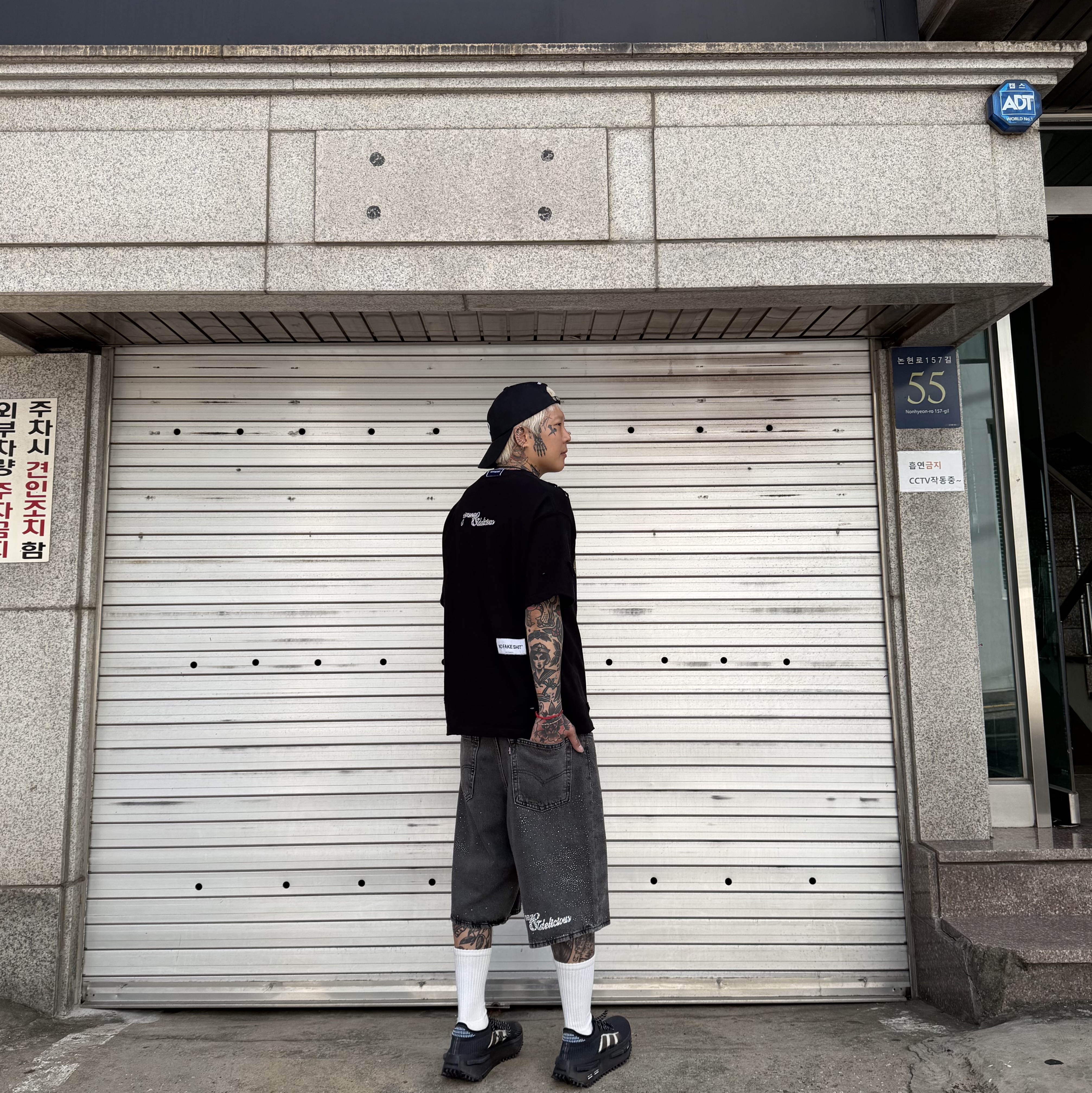 NOFAKESHIT Bustdown 478 Shorts 32, NOFAKESHIT Idol 착용 스타일 - 3