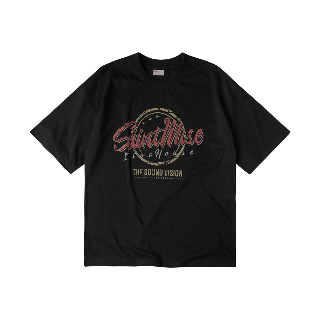 KMST6871_Black_29 EZKATON Muse Short Sleeve Black KMST6871