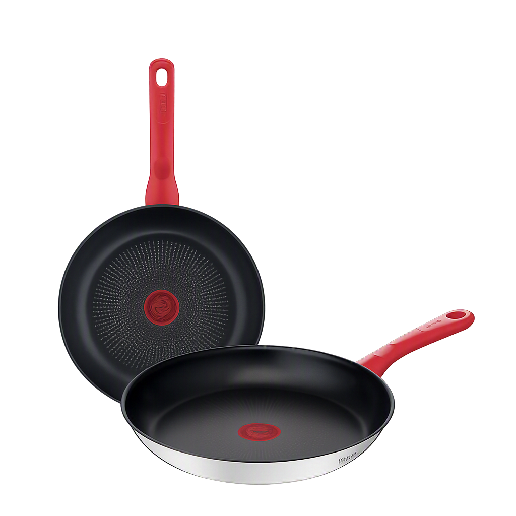 테팔 에디션 레드 인덕션 프라이팬24cm+28cm(Tefal Edition Red Induction Frying Pan 24cm + 28cm Set)