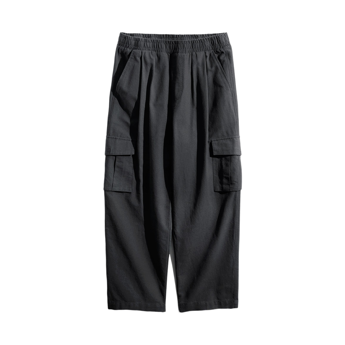 SMLP4561_Charcoal_291 PERSTEP Coolmix Wide Linen Like Cargo Long Pants Charcoal SMLP4561