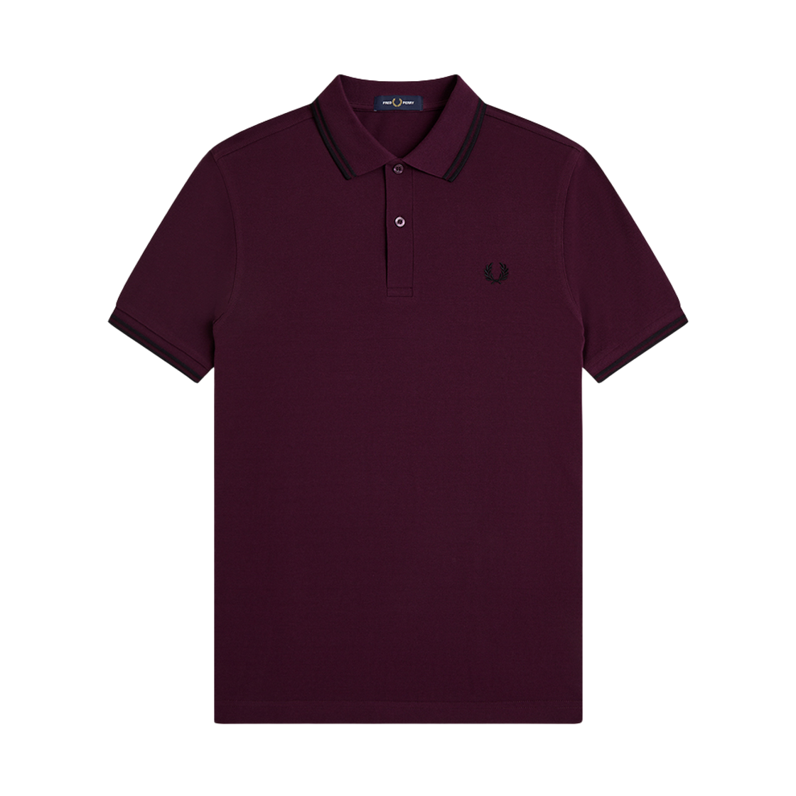 프레드페리 M3600 트윈 팁 프레드페리 셔츠 플럼/블랙(Fred Perry M3600 Twin Tipped Fred Perry Shirt Plum/Black)