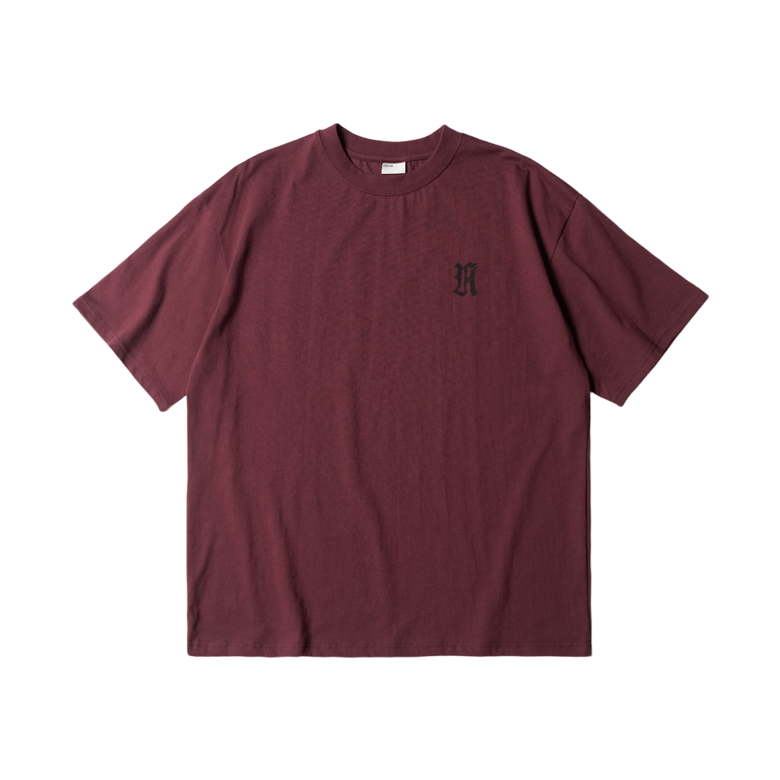 에즈카톤 고딕 심볼 오버핏 반팔티셔츠 버건디 MMST6940(EZKATON Gothic Symbol Overfit Short Sleeve Burgundy MMST6940) - 1