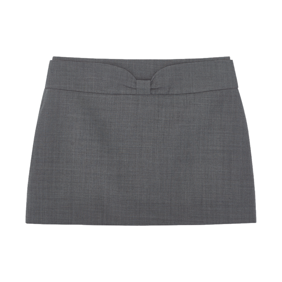 슈슈통 우먼 보우 로우 웨이스트 미니 스커트 그레이 - 26FW(Shushu/Tong Women Bow Low Waist Mini Skirt Grey - 26FW) - 1
