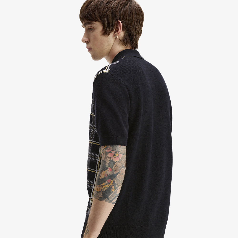 프레드페리 타탄 니트 셔츠 블랙(Fred Perry Tartan Knitted Shirt Black) - 4
