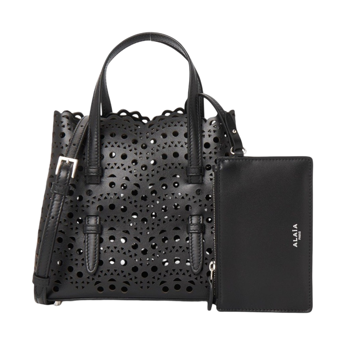 [25% 쿠폰] 알라이아 비엔 웨이브 카프스킨 미나 20 백 블랙([25% 쿠폰] Alaia Mina 20 Bag in Vienne Wave Calfskin Black) - 2