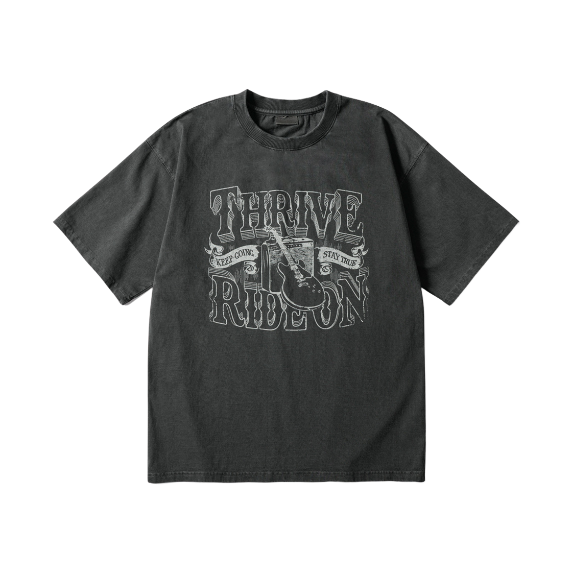 ISST6950_darkgray_29 EZKATON Thrive Pigment Short Sleeve Darkgray ISST6950