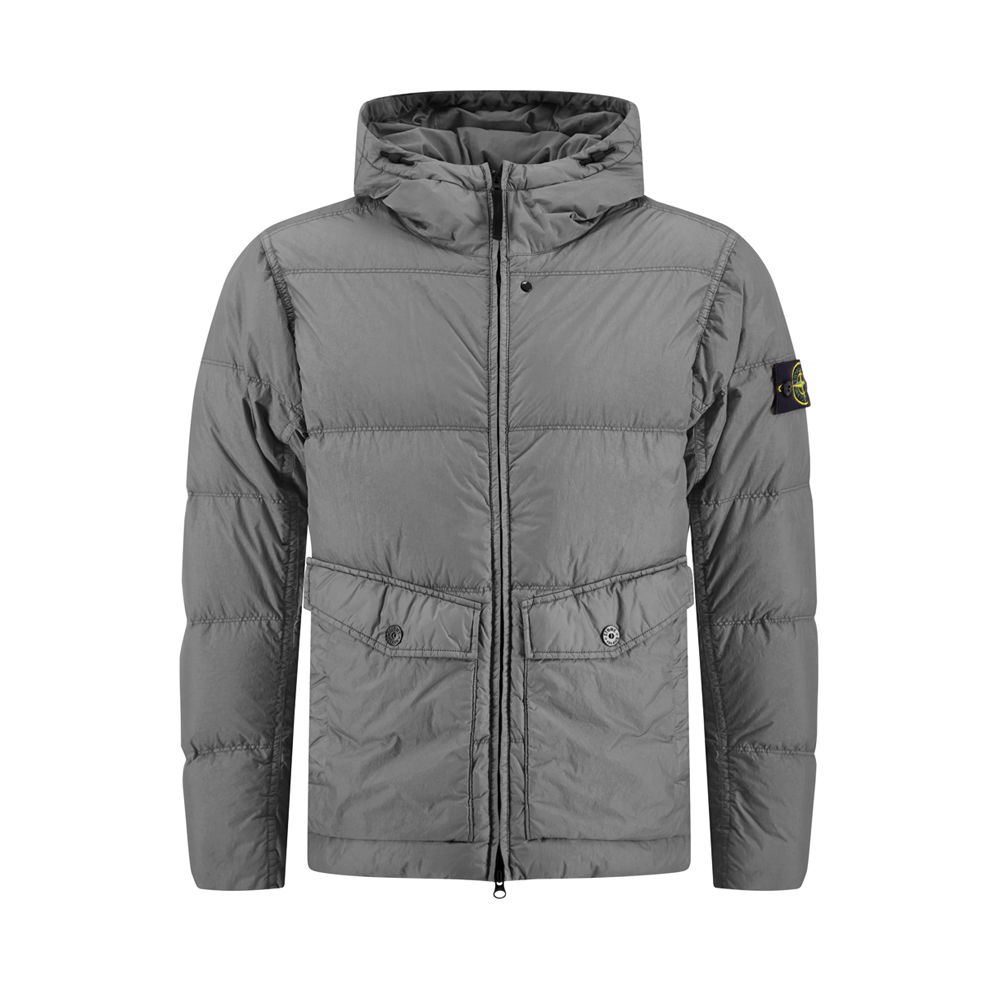 [20% 쿠폰] 스톤 아일랜드 크링클랩스 후드 패딩자켓 그레이 - 25FW([20% 쿠폰] Stone Island Crinkle Reps Hooded Puffer Jacket Grey - 25FW) - 2