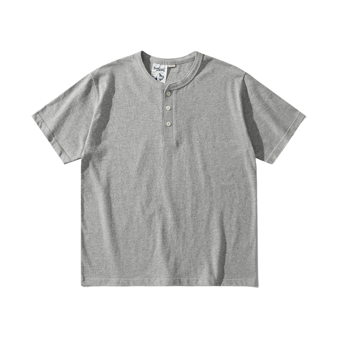 퍼스텝 스테이블 헨리넥 반팔티 그레이 SJST4775(PERSTEP Stayble Henley Neck Short Sleeve Gray SJST4775)