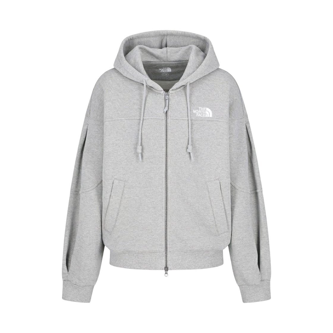 NJ5JS54J The North Face White Label Edgeline Hood Zip Up Melange Grey