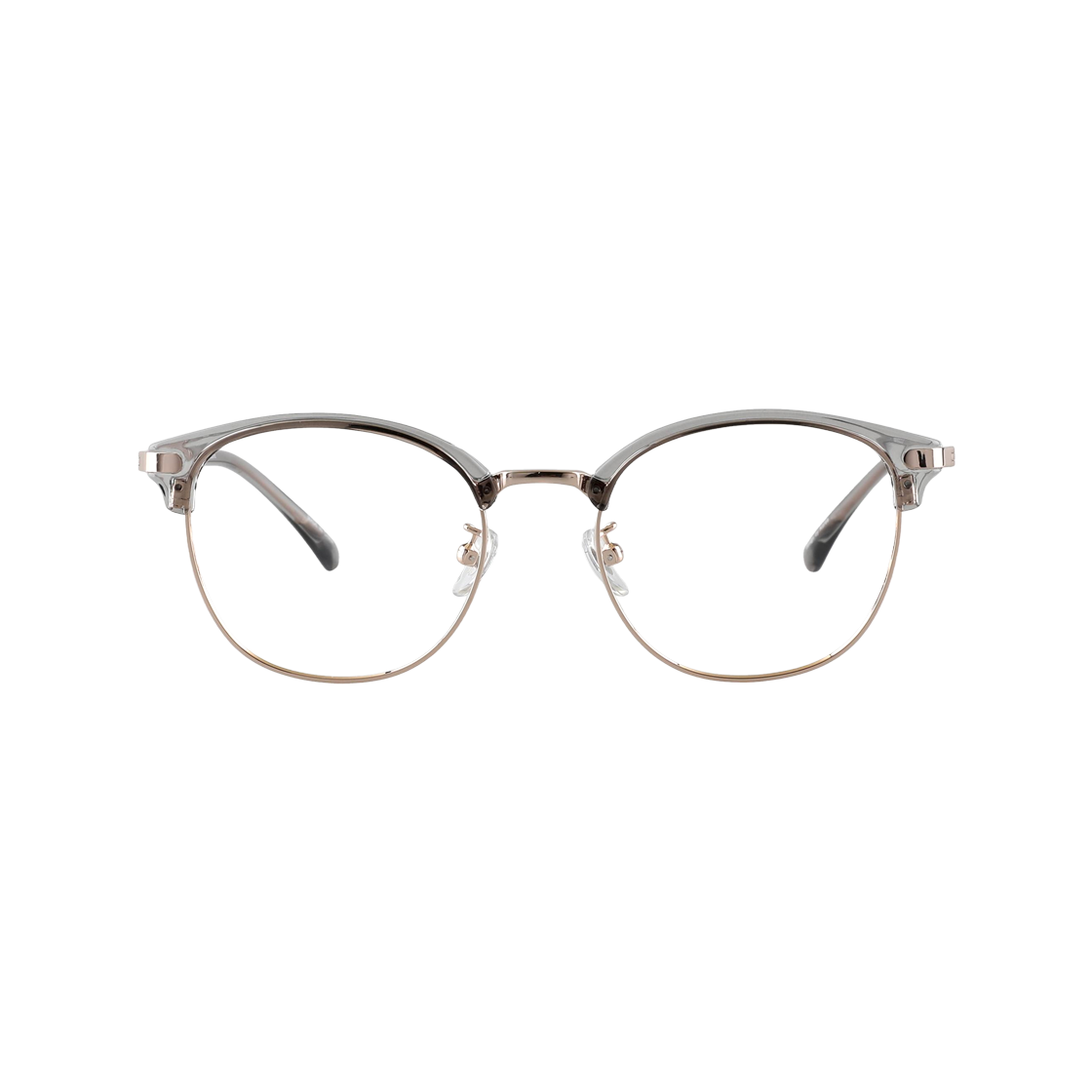 투디터 KUR 라운드 패션 하금테 메탈 자외선 블루라이트차단 안경 C4 그레이(2DITOR KUR Unisex Fashion Lower gold frame Metal UV Blue Light Blocking Glasses C4 Gray)