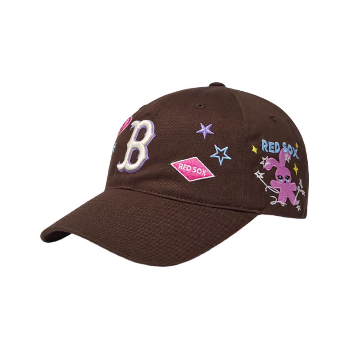 3ACPB176N-43BRD MLB Star Bunny Unstructured Ball Cap Boston Red Sox Brown