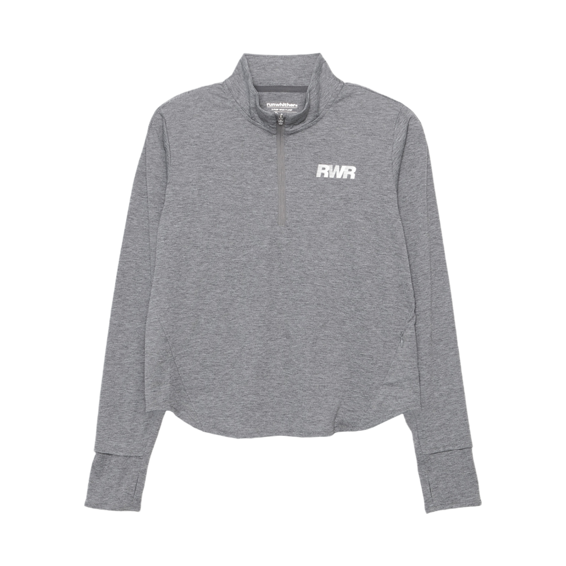 런위더 우먼스 스위프트 하프 집업 롱 슬리브 그레이(runwhither Womens Swift Half Zip-Up Long Sleeve Grey)