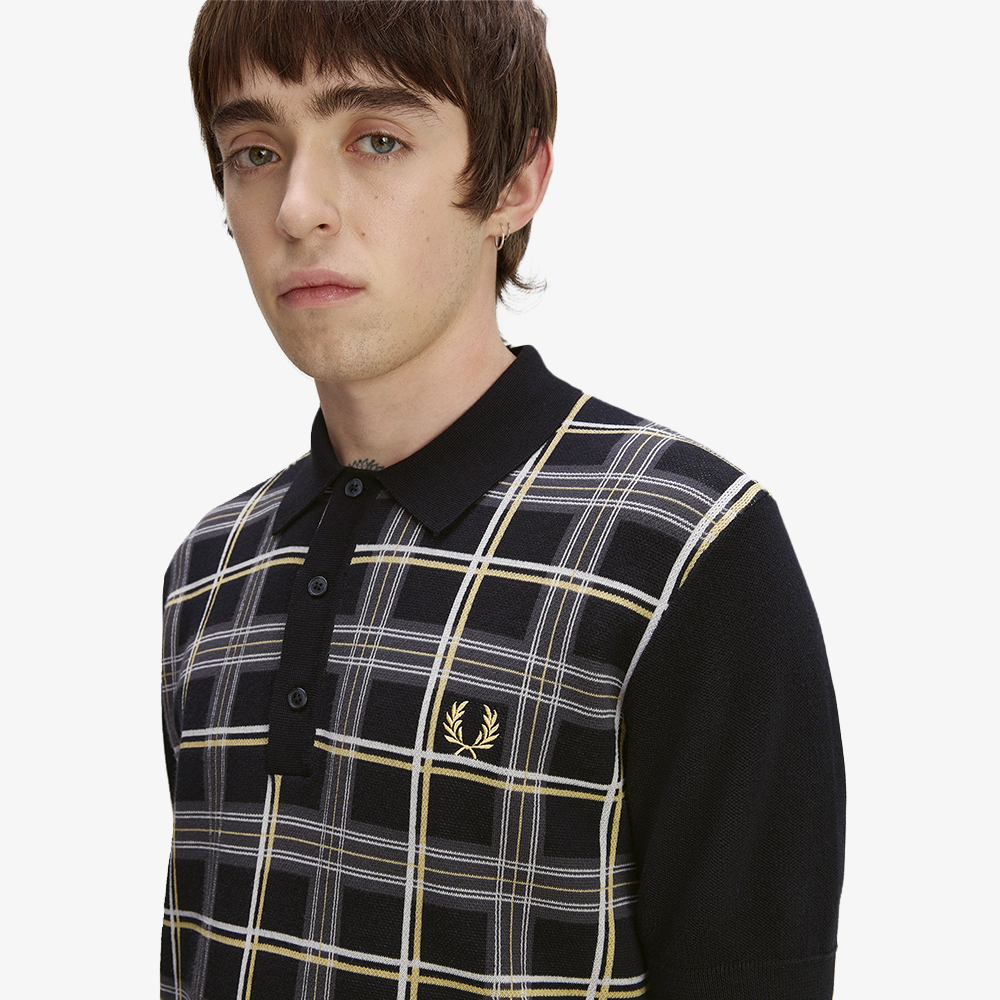 프레드페리 타탄 니트 셔츠 블랙(Fred Perry Tartan Knitted Shirt Black) - 5