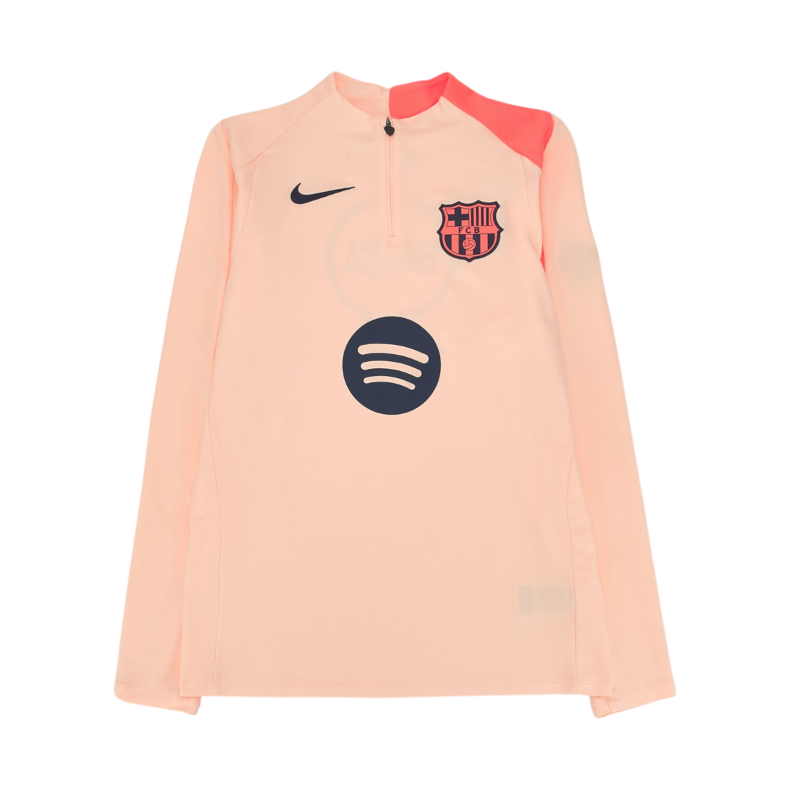 HM3350-808 Nike FC Barcelona Strike Third Dri-Fit Total 90 Football Knit Drill Top Crimson Tint Bright Mango (Non Marking Ver.)