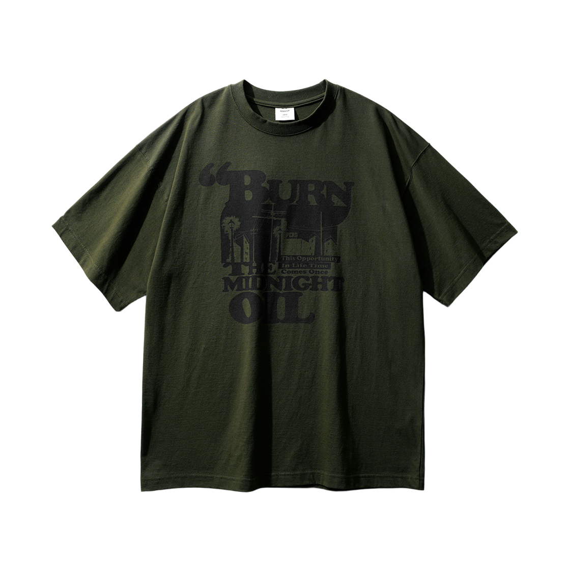 퍼스텝 미드나잇 오일 반팔 카키 SMST4630(PERSTEP Midnight Oil T-Shirt Khaki SMST4630)