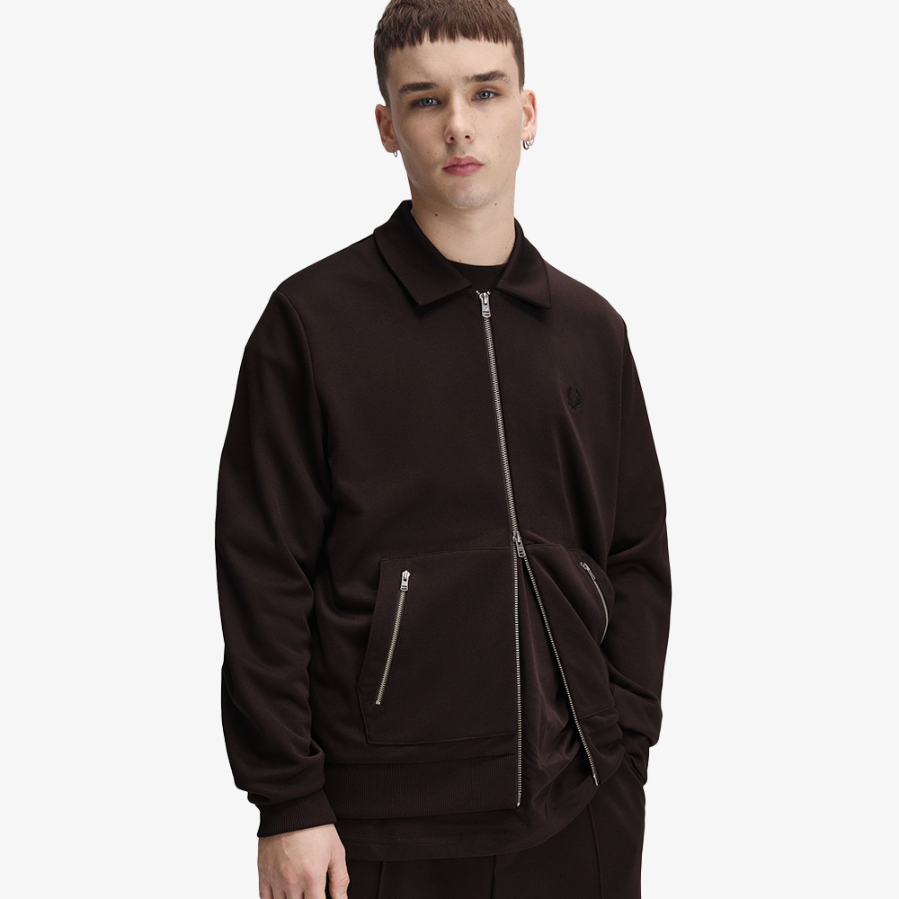 프레드페리 테니스 네트 테잎 트랙 재킷 리치브라운(Fred Perry Tennis Net Tape Track Jacket Rich Brown) - 4