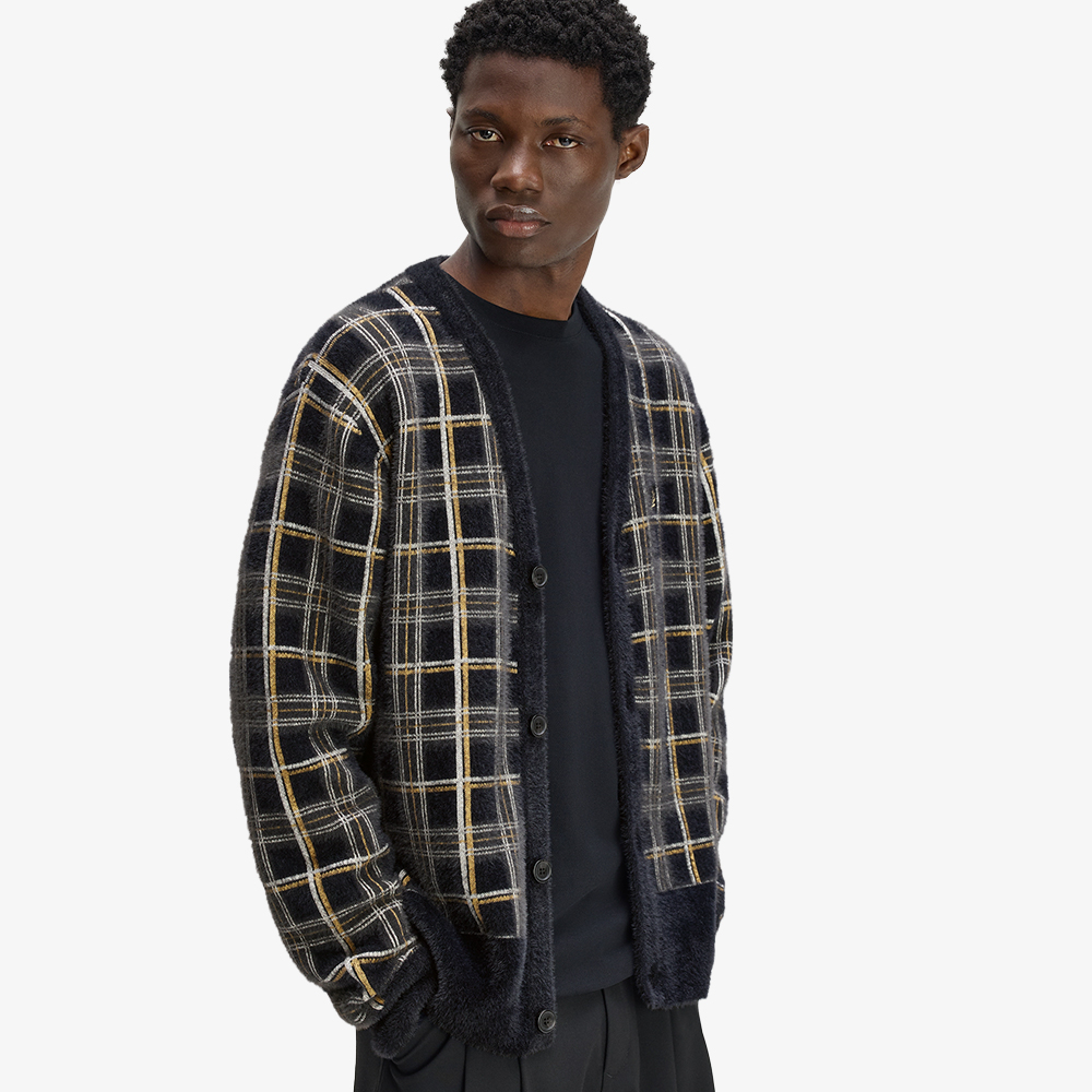 프레드페리 타탄 가디건 블랙(Fred Perry Tartan Cardigan Black) - 4