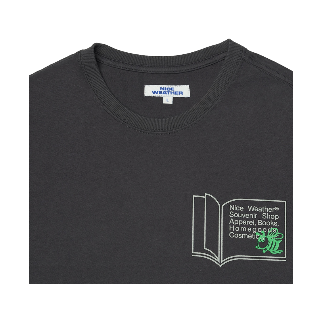 나이스웨더 어패럴 더 인덱스 티셔츠 차콜(Nice Weather Apparel The index T-Shirt Charcoal) - 3
