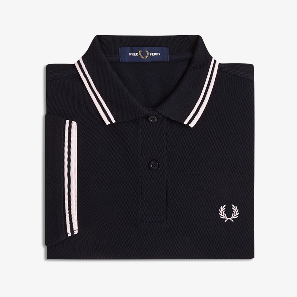 프레드페리 우먼즈 G3600 트윈 팁 프레드페리 셔츠 네이비/아이스핑크(Fred Perry Womens G3600 Twin Tipped Fred Perry Shirt NVY/Icdpnk) - 6