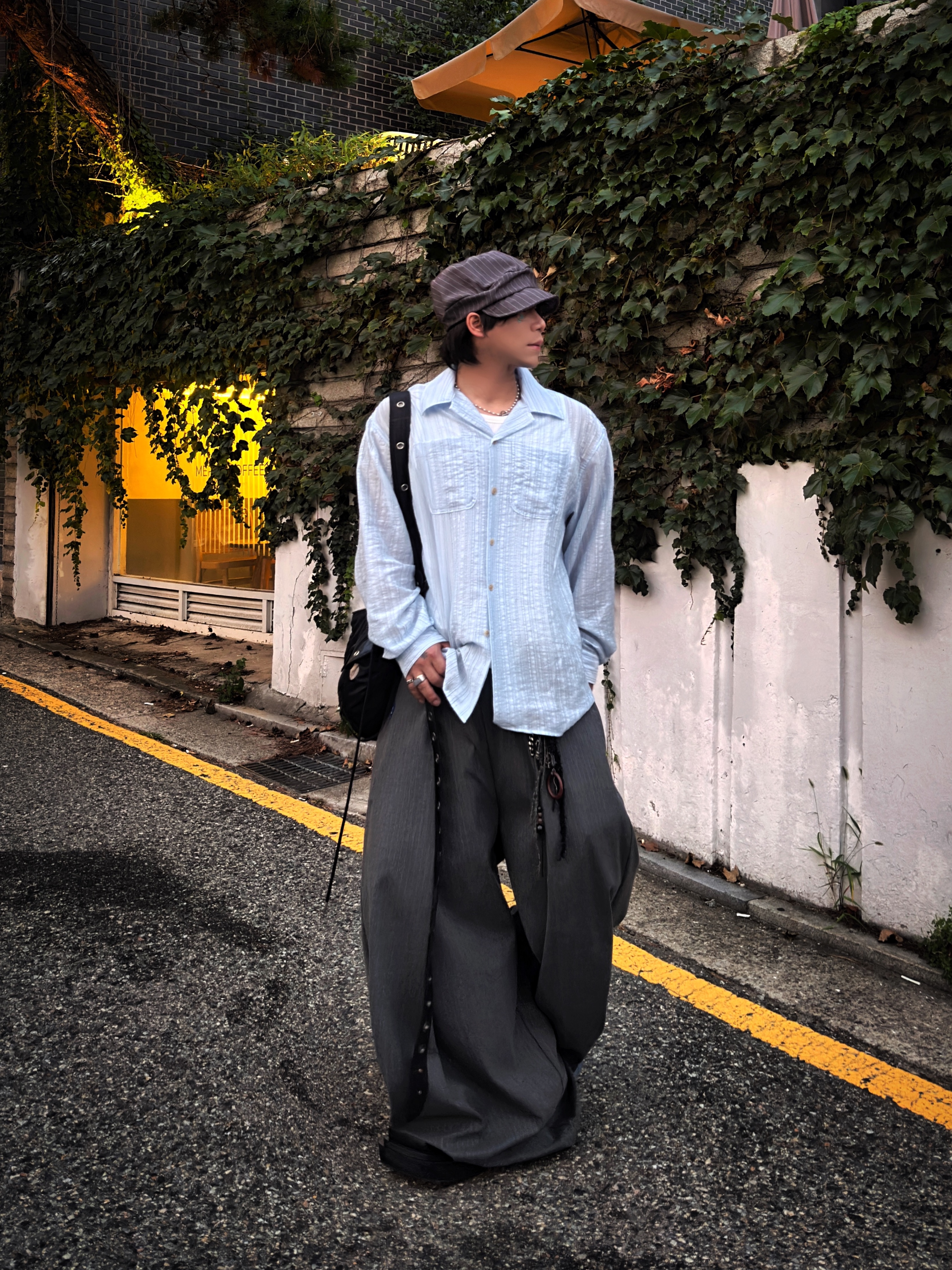 Force Sensitive Fst Leather Long Belt 착용 스타일 - 4
