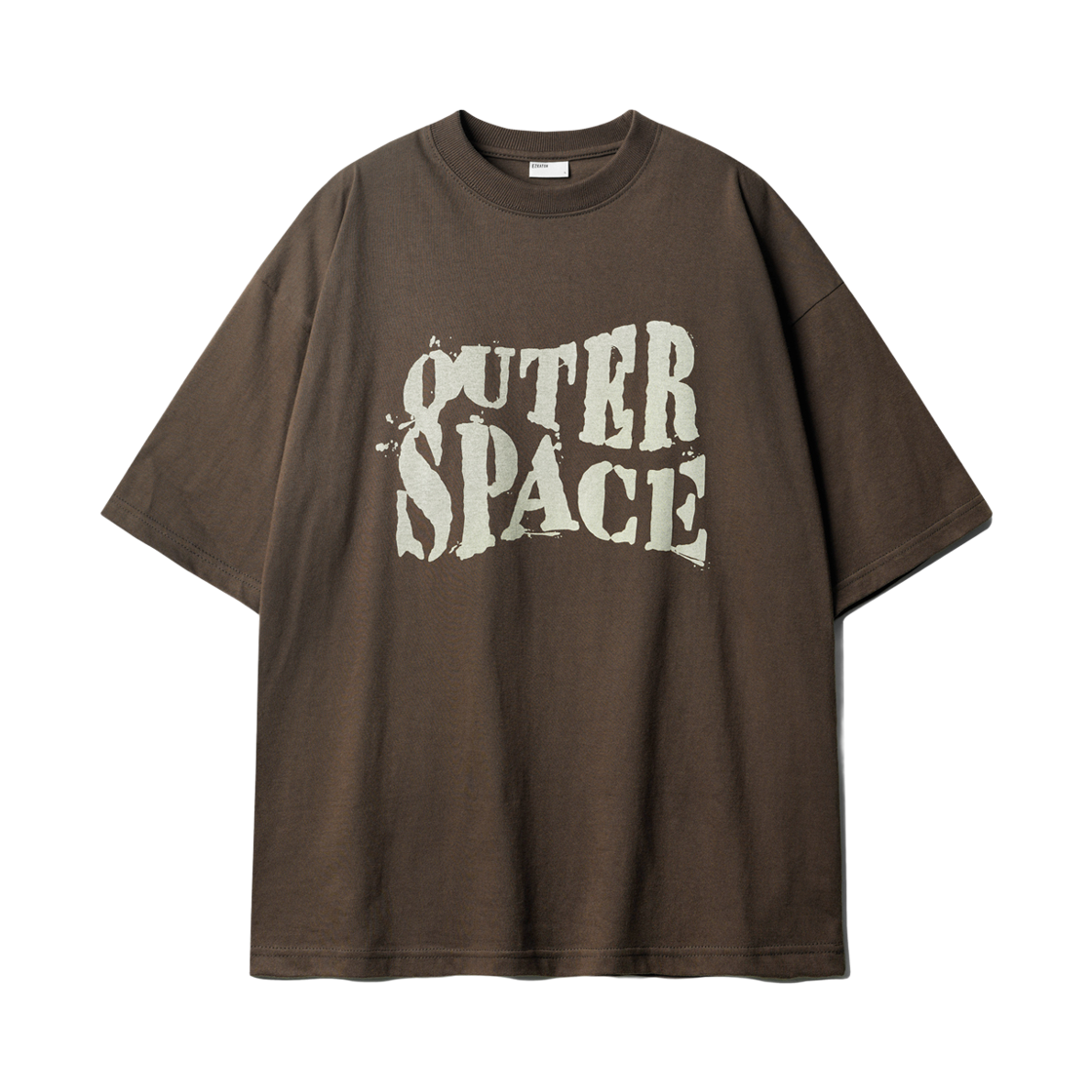 KMST6696_Brown_29 EZKATON Space Short Sleeve Brown KMST6696
