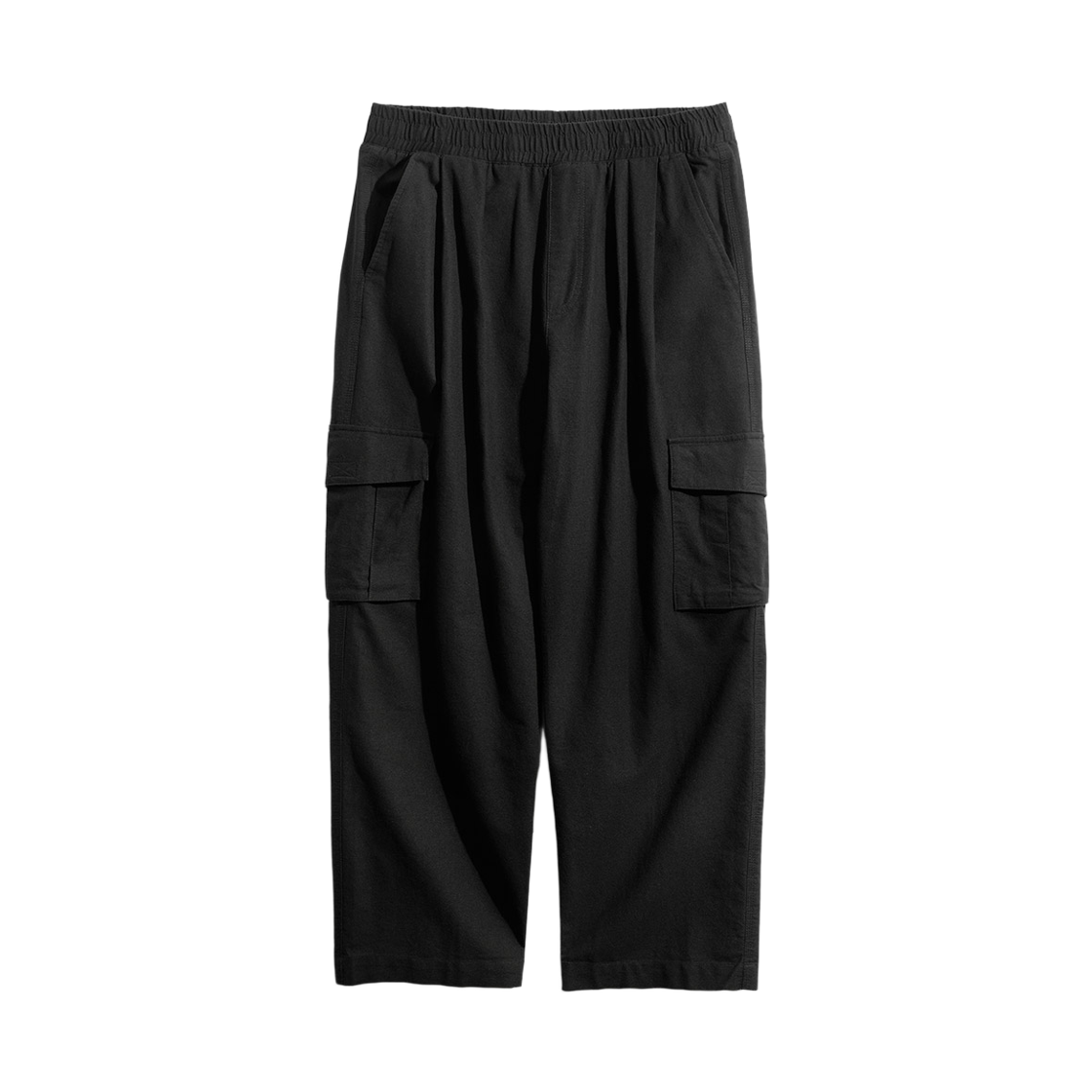 SMLP4561_black_291 PERSTEP Coolmix Wide Linen Like Cargo Long Pants Black SMLP4561