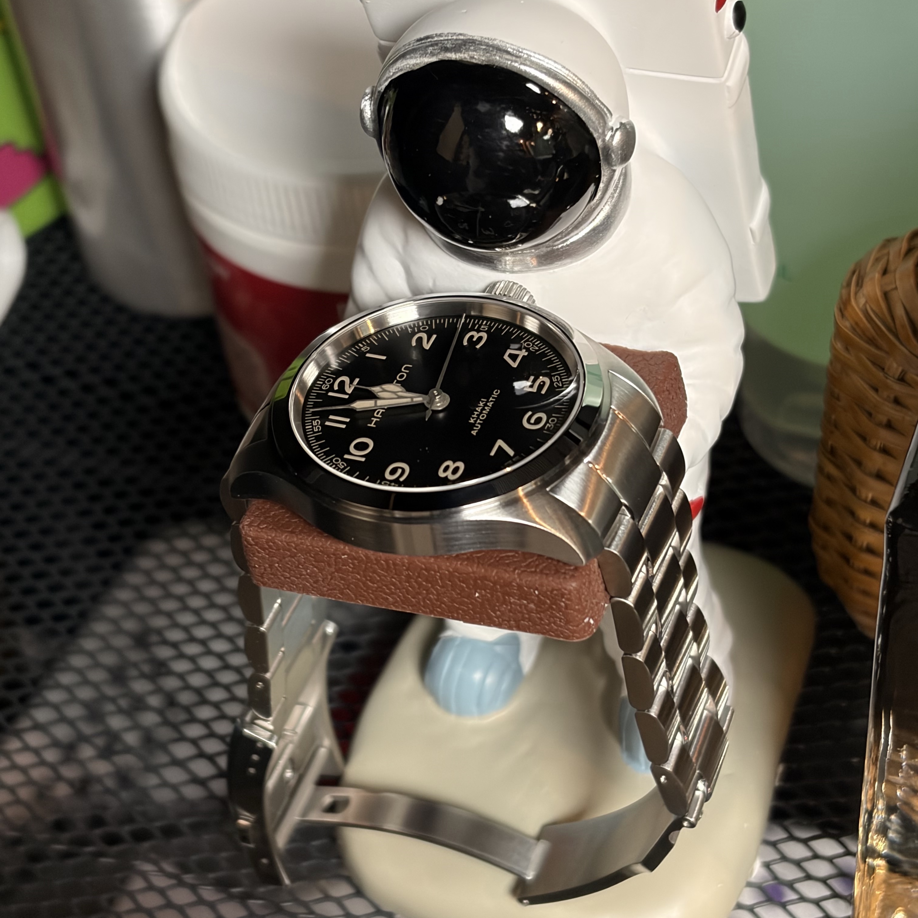 Hamilton Khaki Field Murph 38mm Automatic Stainless Steel Black 착용 스타일