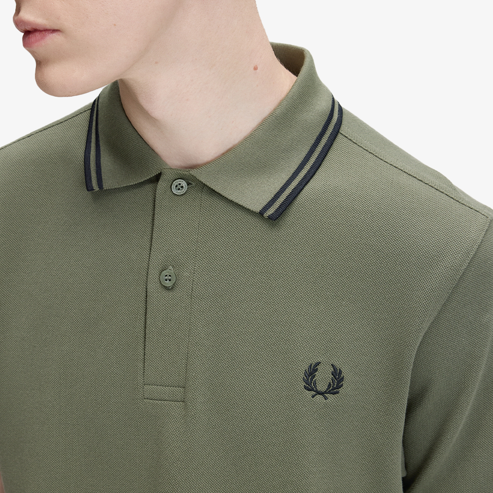 프레드페리 M3600 트윈 팁 프레드페리 셔츠 로렐리스그린/블랙(Fred Perry M3600 Twin Tipped Fred Perry Shirt Laurel Wreath Green/Black) - 4
