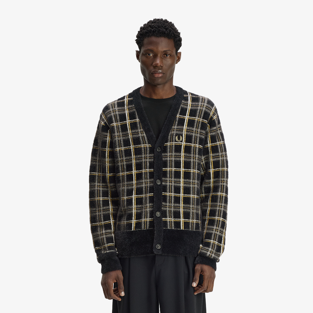 프레드페리 타탄 가디건 블랙(Fred Perry Tartan Cardigan Black) - 2