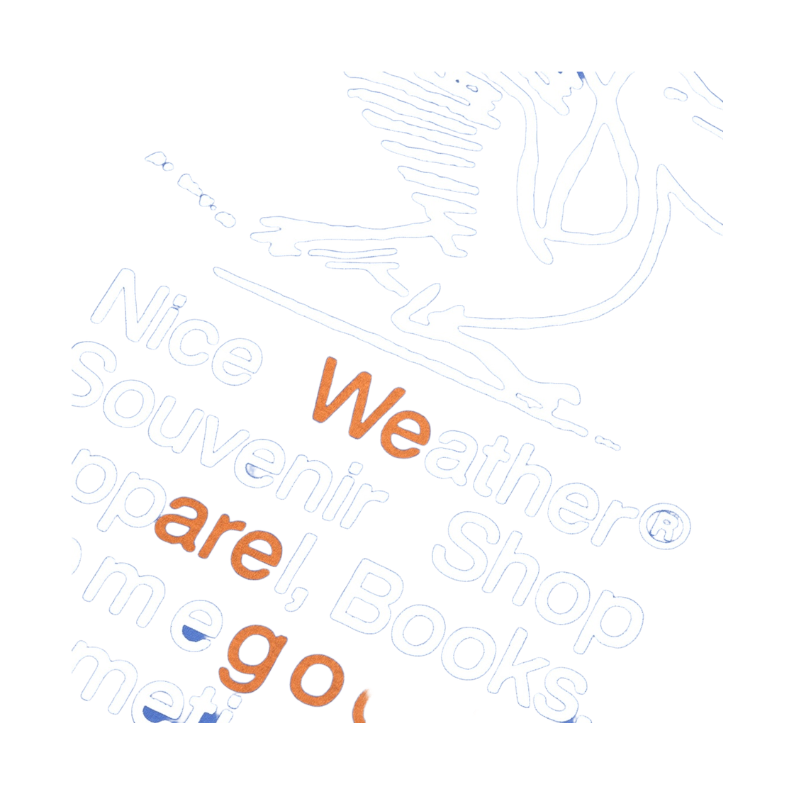 나이스웨더 어패럴 위 아 굿 캠페인 티셔츠 블루(Nice Weather Apparel We are good Campaign T-Shirt Blue) - 5