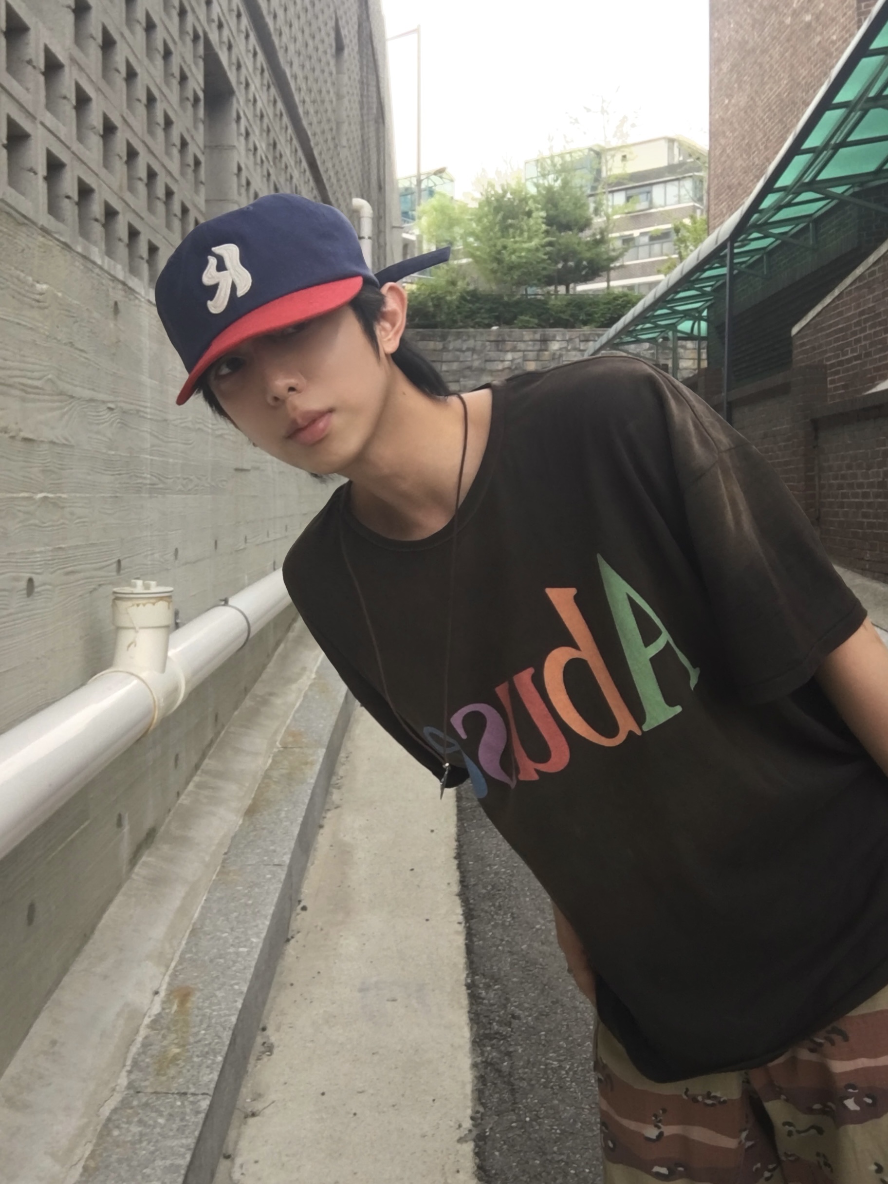 Kamien x Koin Seoul Retro Ball Cap Navy, qualisartifexpereo Scavenger Shorts 착용 스타일 - 2