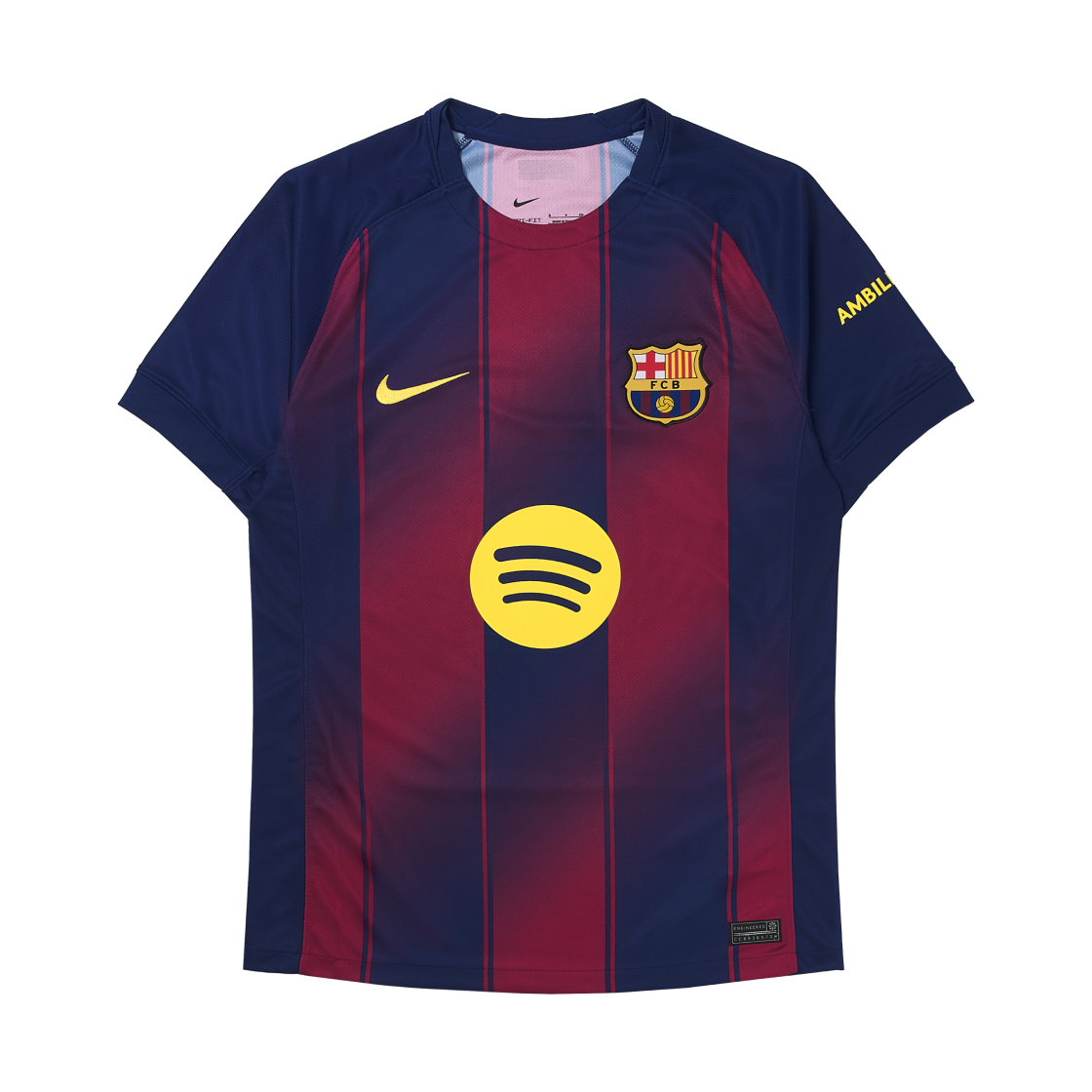 나이키 FC 바르셀로나 2025/26 스타디움 홈 드라이핏 풋볼 레플리카 저지 딥 로얄 블루 노블 레드 (논 마킹 버전)