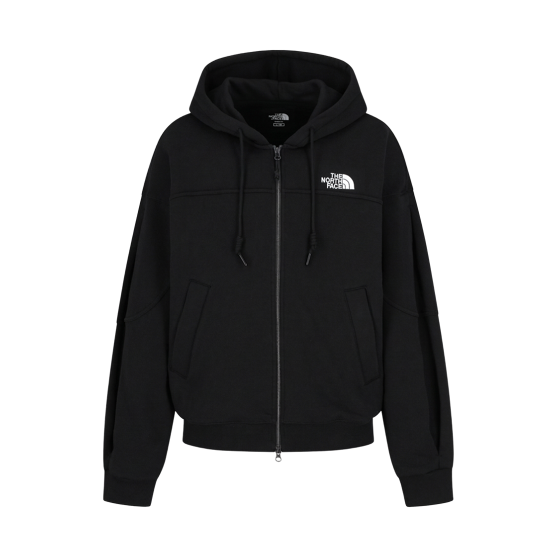 NJ5JS54K The North Face White Label Edgeline Hood Zip Up Black