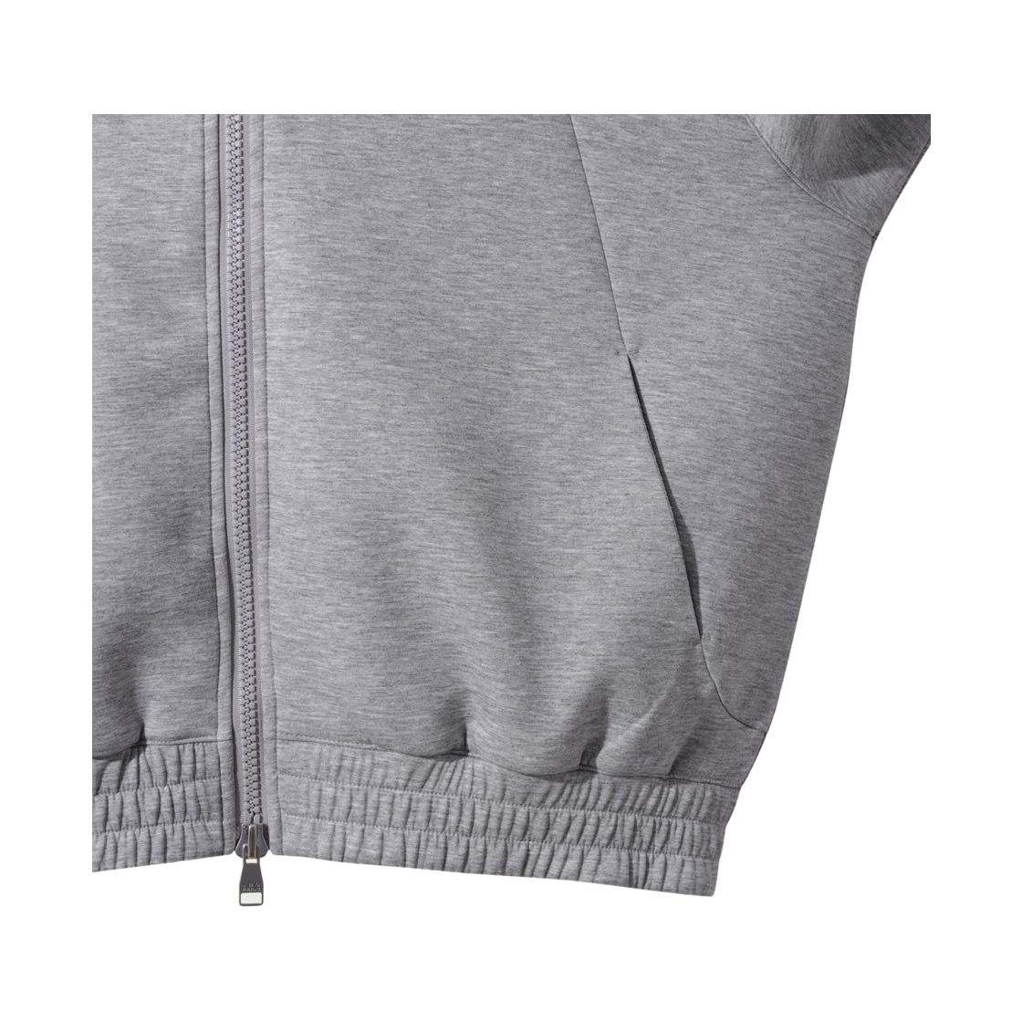 이로 벨로체 밴딩 배색 하이넥 집업 티셔츠 그레이(Iro Veloce Banded Color-Block High-Neck Zip-Up T-Shirt Gray) - 6