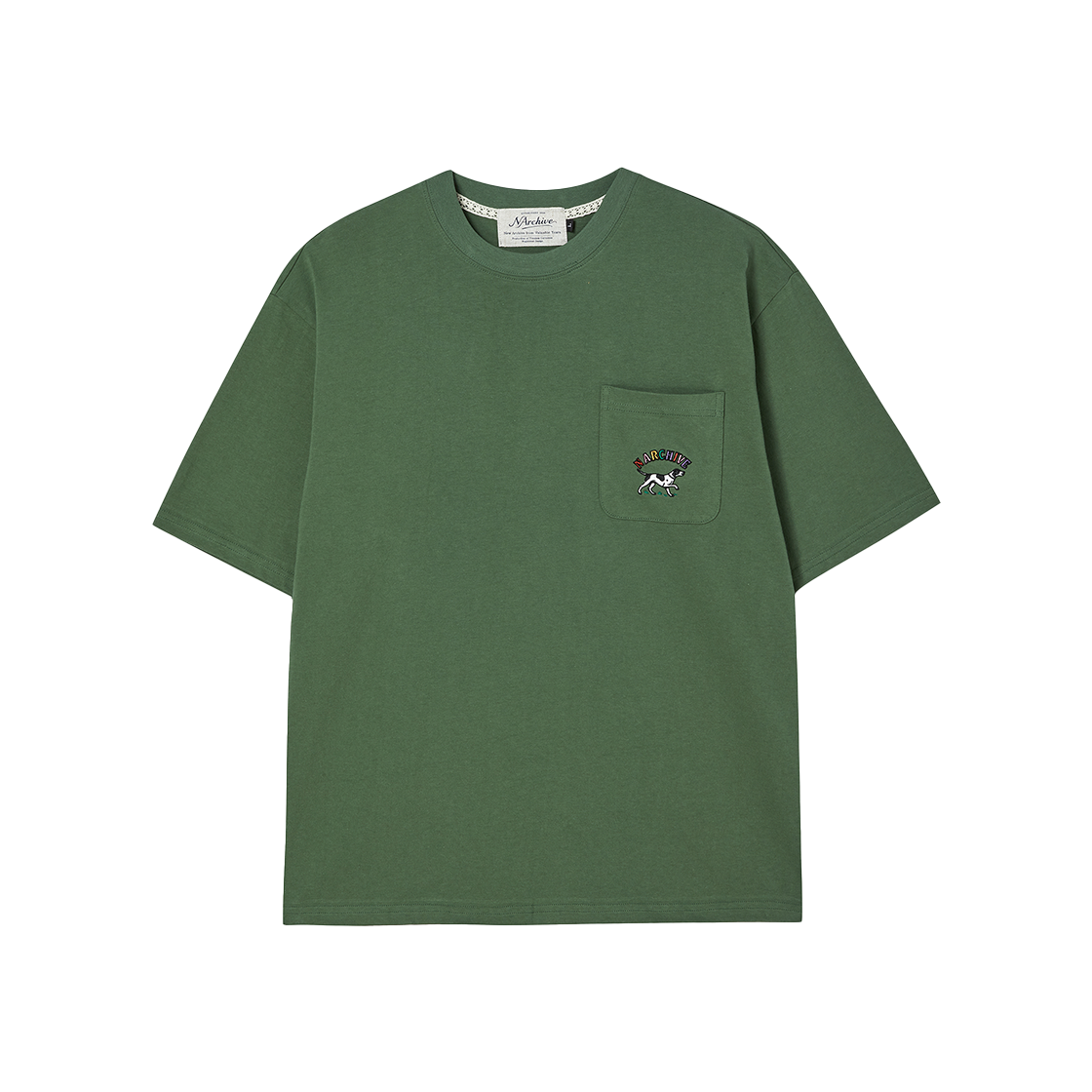 엔 아카이브 아카이브 포켓 티 서울 포레스트 에디션 그린(N ARCHIVE Archive Pocket Tee - Seoul Forest Edition Green)