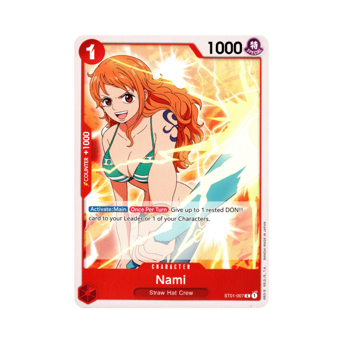 원피스 TCG 나미 C ST01-007 스타트 덱 밀짚모자 일당 (영문판)(One Piece TCG Nami C ST01-007 Starter Deck Straw Hat Crew (English Ver.)) - 1