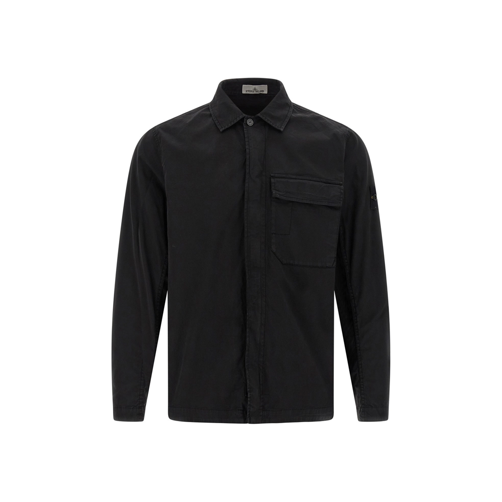 [20% 쿠폰] 스톤 아일랜드 패치 셔츠자켓 블랙 - 26SS([20% 쿠폰] Stone Island Patch Shirt Jacket Black - 26SS) - 2