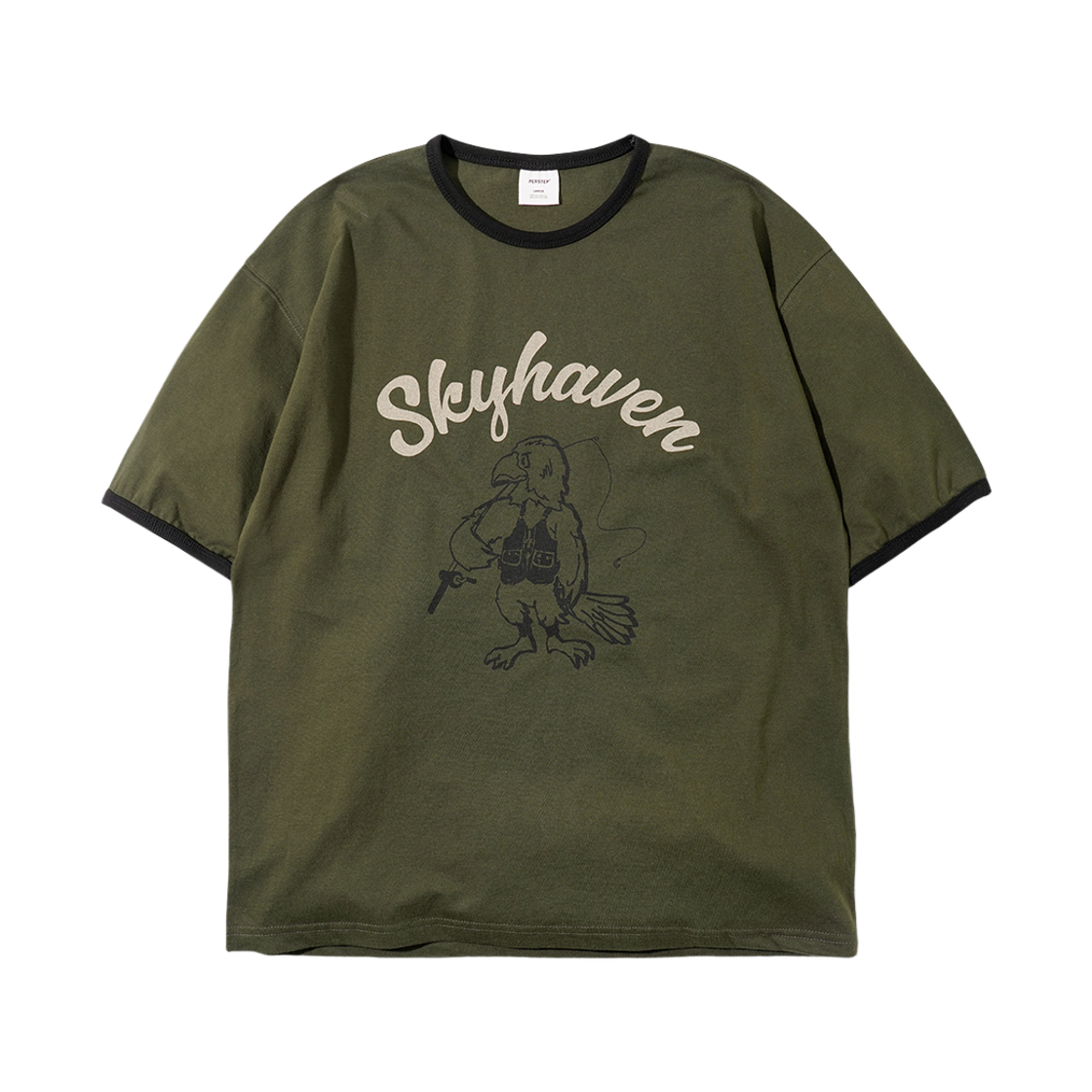 퍼스텝 스카이헤이븐 반팔티셔츠 카키 JIST4707(PERSTEP Sky Haven T-Shirt Khaki JIST4707)