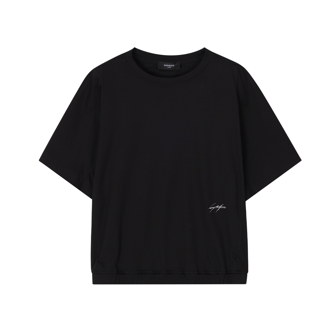 WI5TS502BK (W) SONGZIO Ondine Embroidered String T Shirt Black