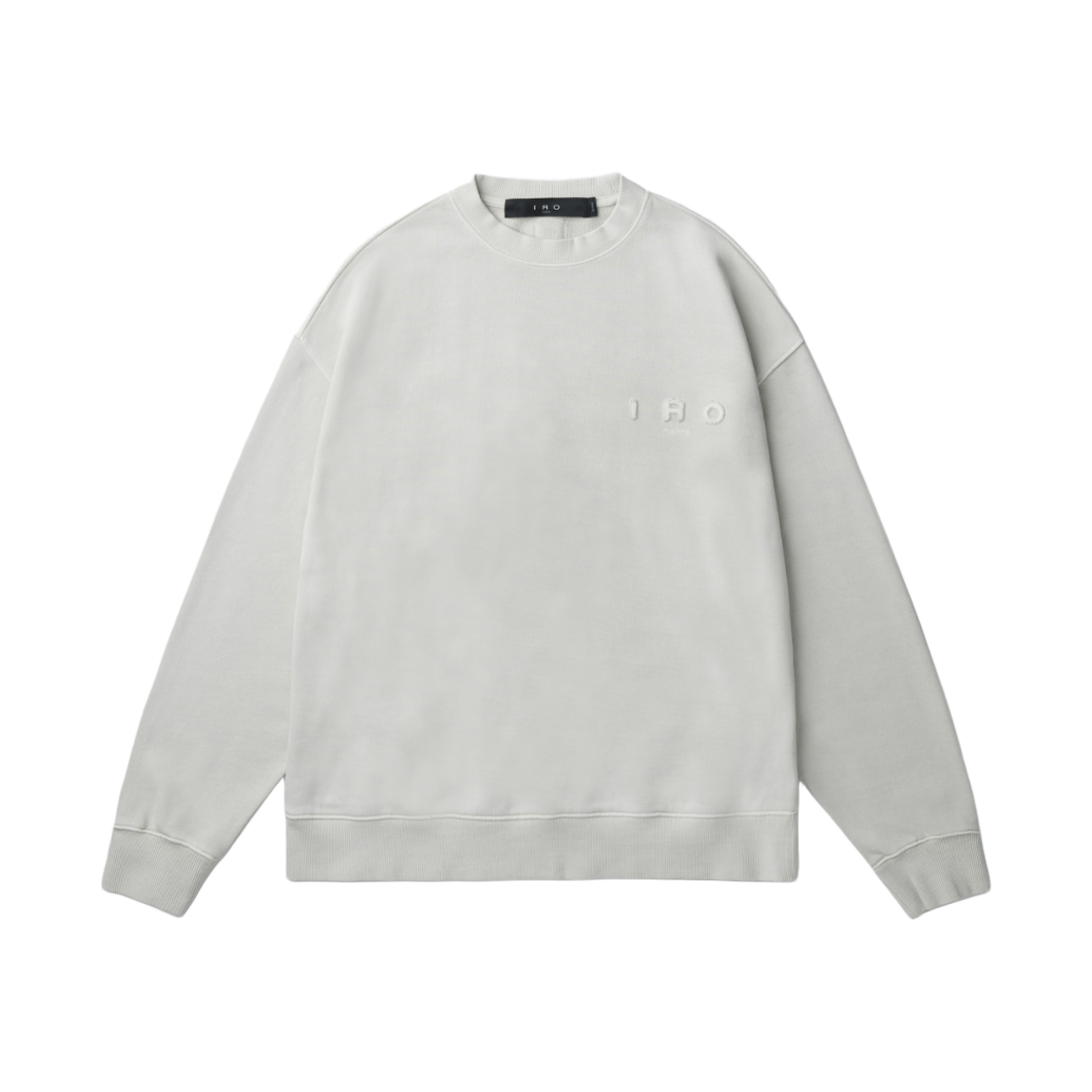 이로 누아르쇠르 백로고 아트웍 다잉 맨투맨 라이트 그레이(Iro Noirceur Back-Logo Artwork Dyed Sweatshirt Light Gray)