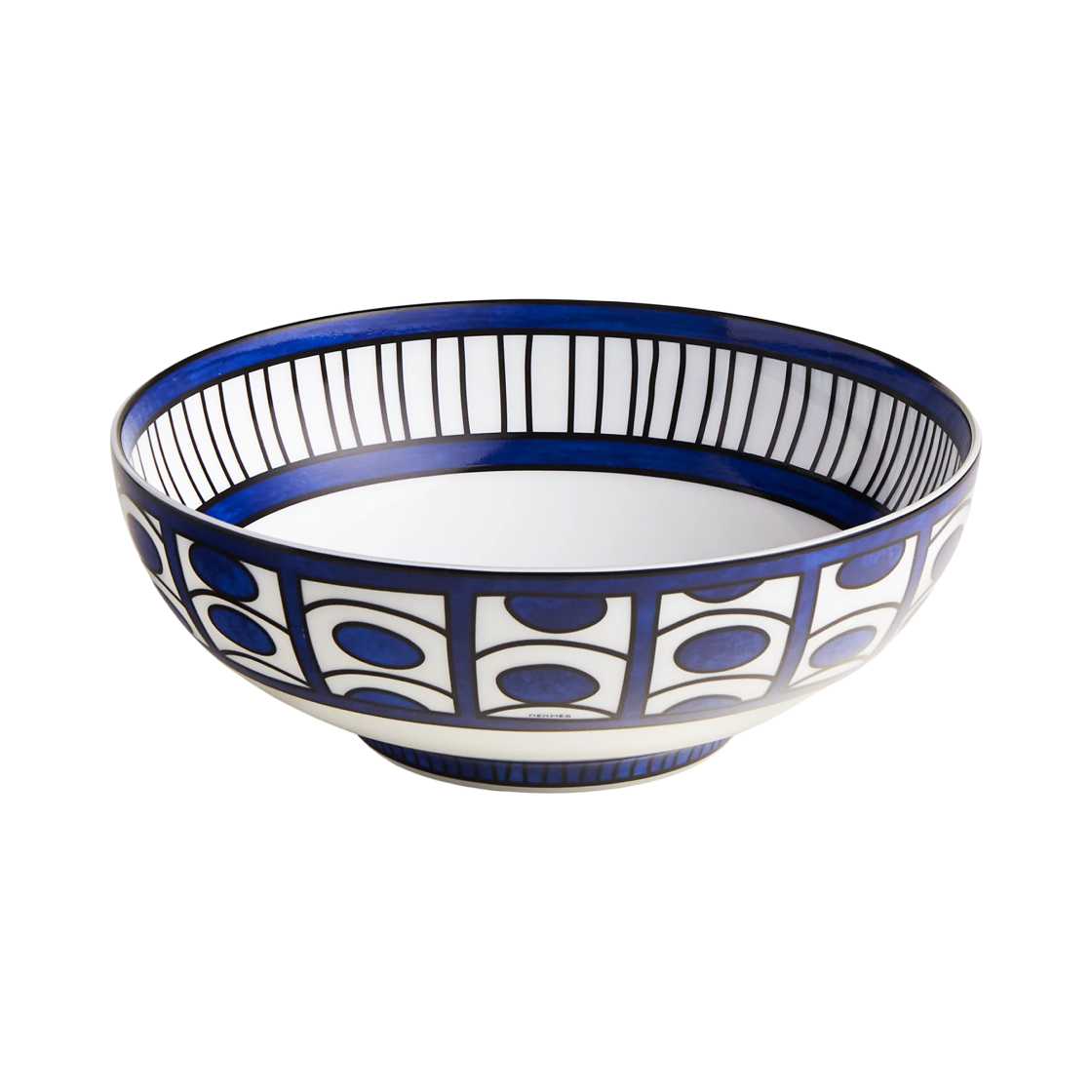P030036P Hermes Bleus D'Ailleurs Salad Bowl Small Model Bleu