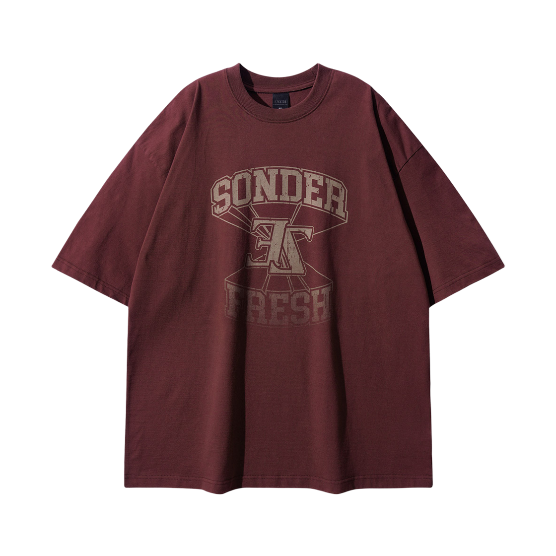 KMST6693_Burgundy_291 EZKATON Sonder Short Sleeve Burgundy KMST6693