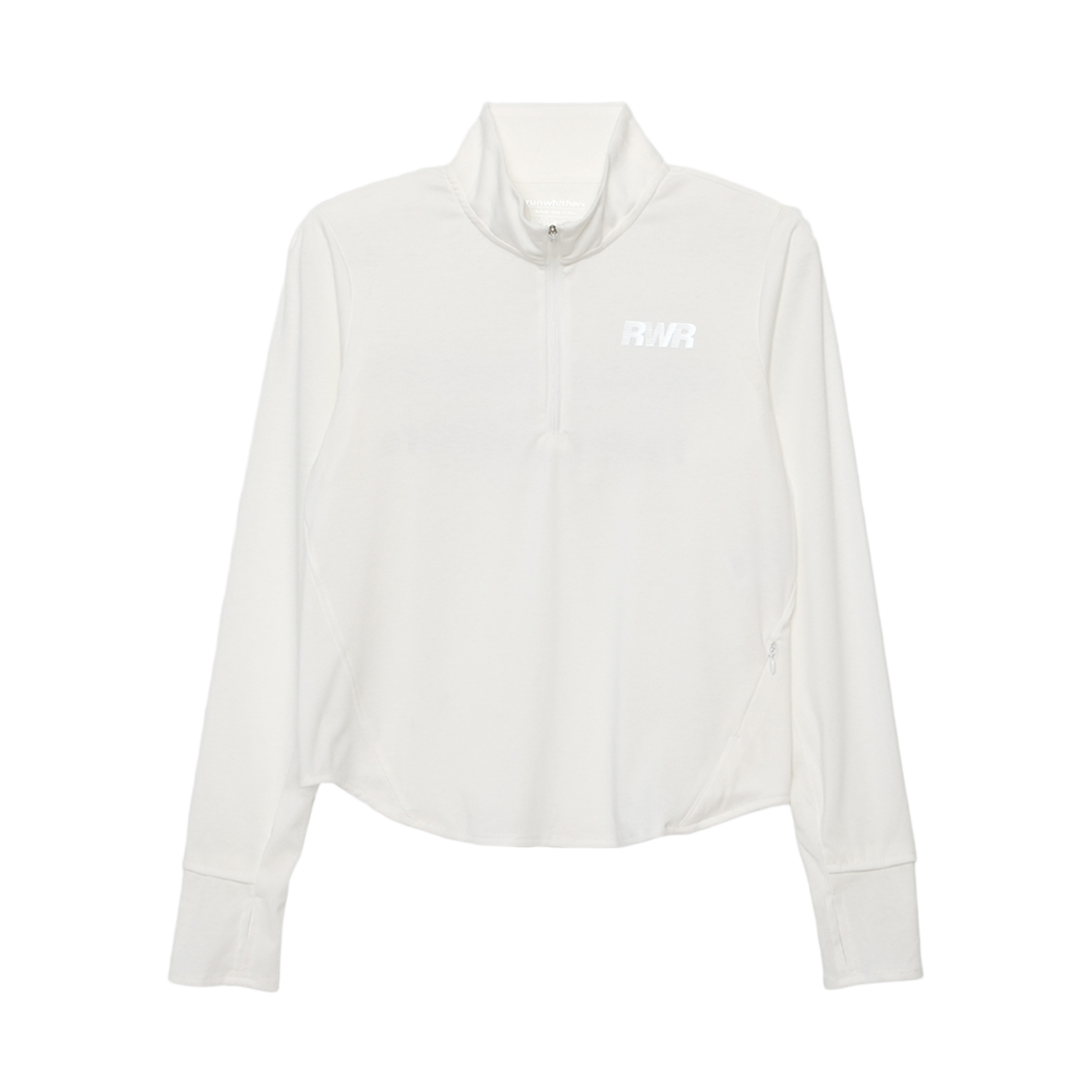 [KREAM 단독] 런위더 우먼스 스위프트 하프 집업 롱 슬리브 화이트([KREAM 단독] runwhither Womens Swift Half Zip-Up Long Sleeve White)