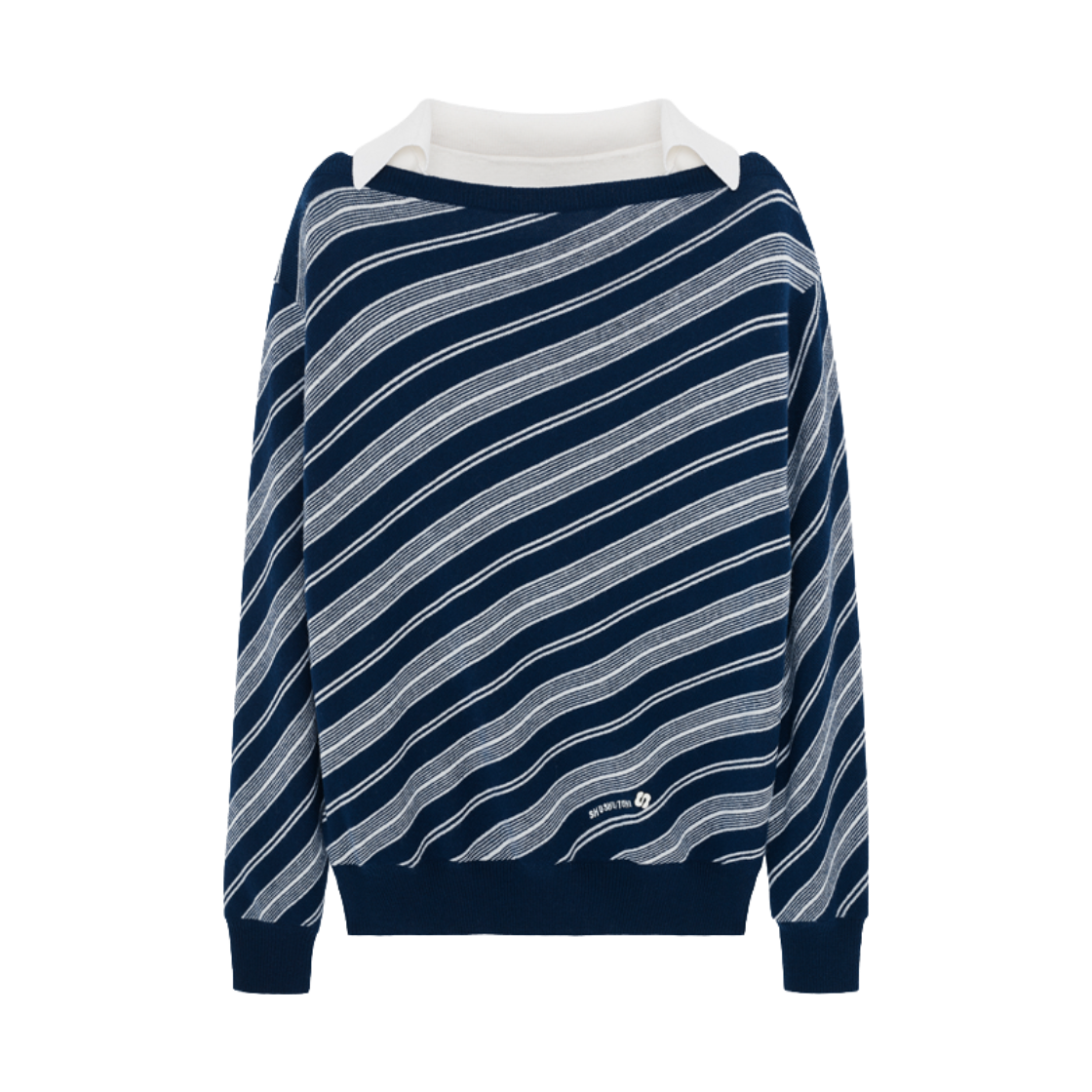 슈슈통 우먼 트윌 니트 탑 블루 스트라이프 - 26FW(Shushu/Tong Women Twill Knit Top Blue Stripe - 26FW) - 1