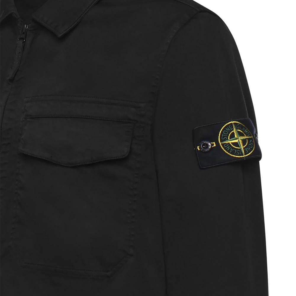 [20% 쿠폰] 스톤 아일랜드 패치 셔츠자켓 블랙 - 26SS([20% 쿠폰] Stone Island Patch Shirt Jacket Black - 26SS) - 4