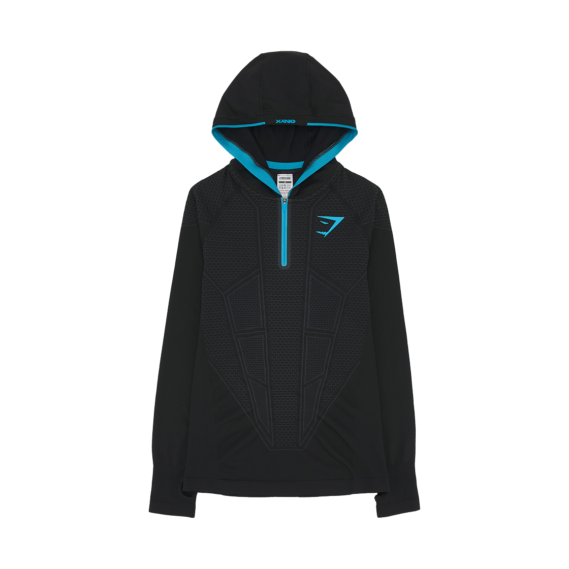 짐샤크 오닉스 V1 후드 블랙 오닉스 그레이(Gymshark Onyx V1 Hoodie Black Onyx Grey)