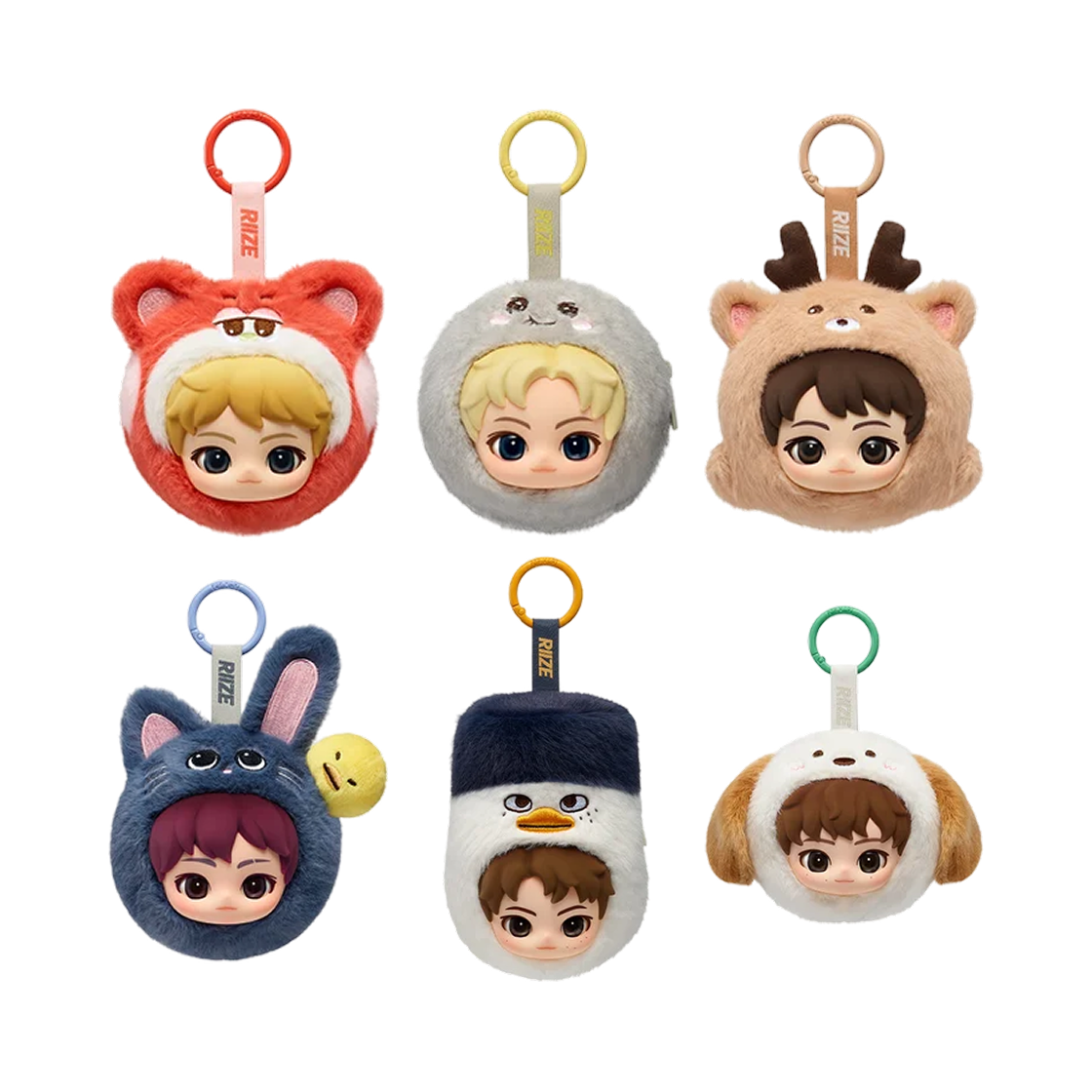 팝마트 x 라이즈 플러피 클럽 시리즈 미니 파우치 키링 미개봉 랜덤박스 (6개입)(Pop Mart x RIIZE Fluffy Club Series Mini Pouch Keychain Sealed Case (6 Blind Boxes)) - 2