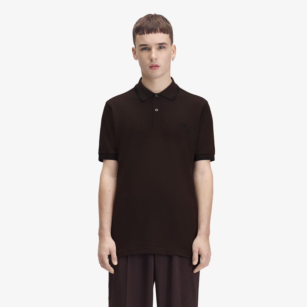 프레드페리 M3600 트윈 팁 프레드페리 셔츠 리치 브라운/블랙(Fred Perry M3600 Twin Tipped Fred Perry Shirt Rich Brown/Black) - 2