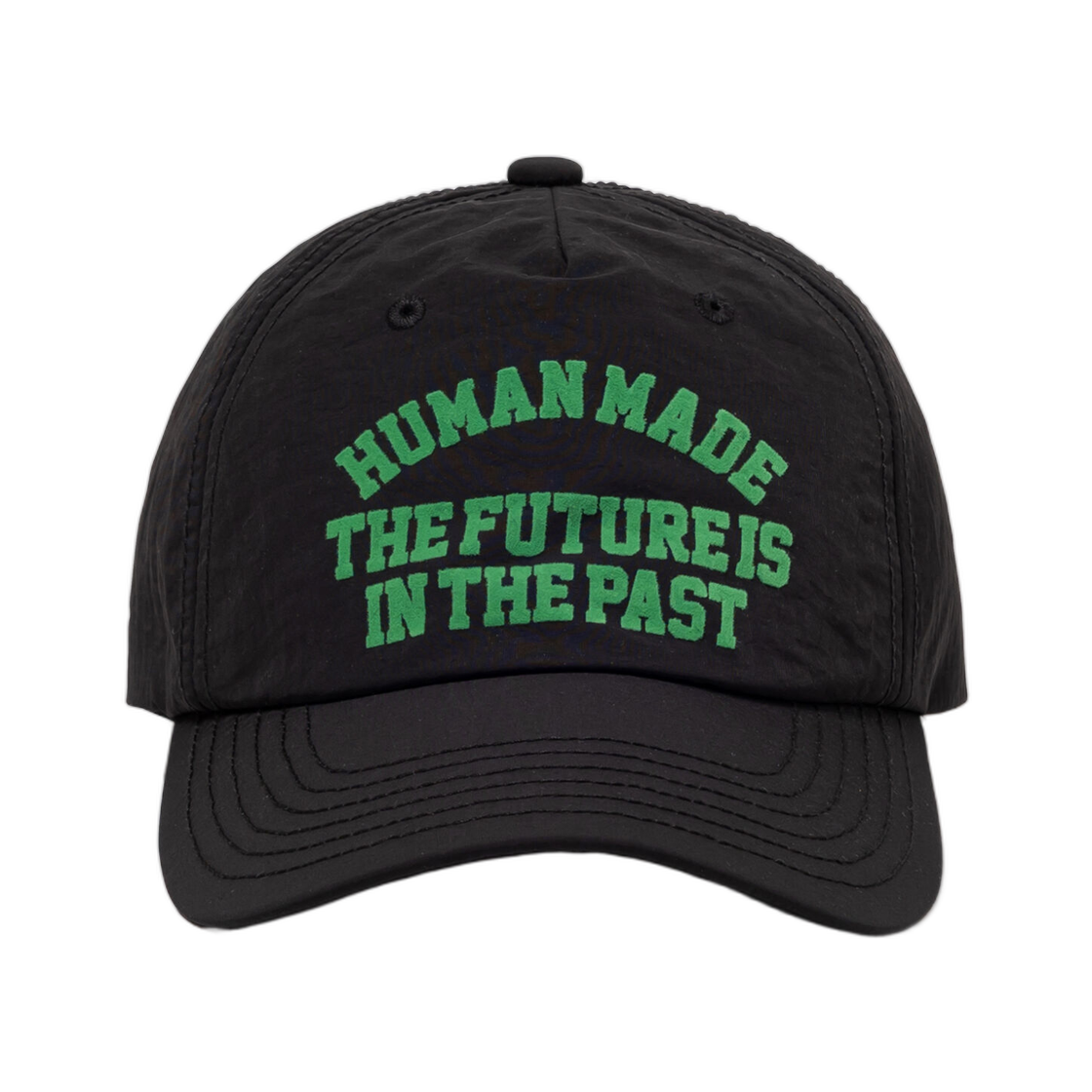 HM32GD050 Human Made 5 Panel Nylon Cap Black