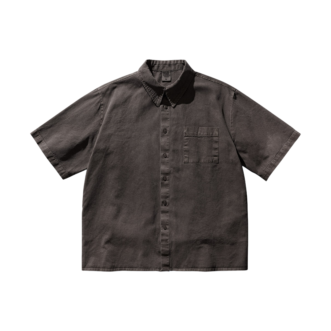 KHSS4645_Darkbrown_29 Oxford City Dyeing Half Shirt Darkbrown KHSS4645